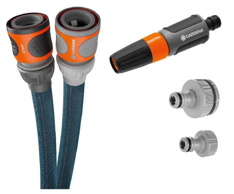 Gardena textielslang liano xtreme 25 m set (donkergrijs oranje)