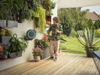 Gardena wandslangenbox 15 rollup s blauwe rand