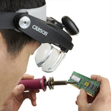 Carson hoofdloep pro series magnivisor deluxe met led en 4 lenzen - afbeelding 5
