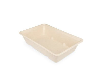 Takeaware snackbakje a13 bagasse pfas-vrij (500 stuks)