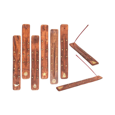 Out of the blue houten wierookstokjeshouder 25,5x4cm