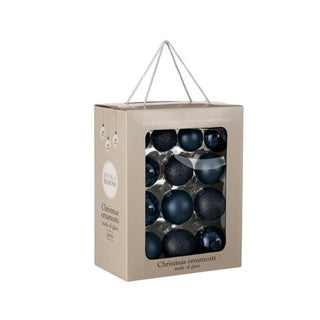 Bal glas blauw 26 stuks - d7cm | 3 stuks