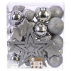 Edelman boom decoratie onbreekbaar zilver 40 stuks | 3 stuks
