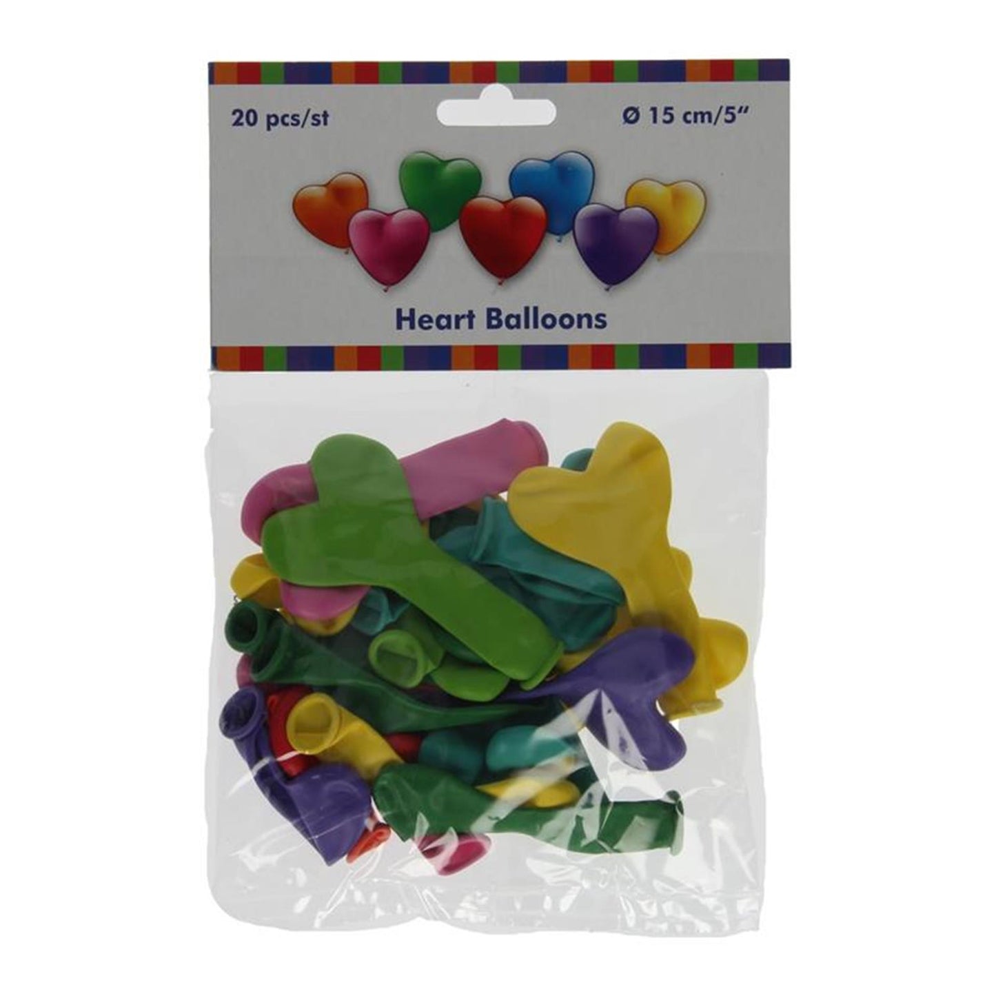 Hartballonnen ø15cm zakje a 20 stuks