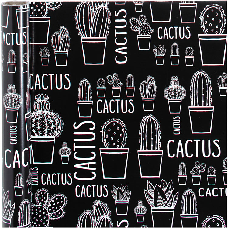 Inpakpapier, cactus, b: 50 cm, 80 gr, 5 m 1 rol