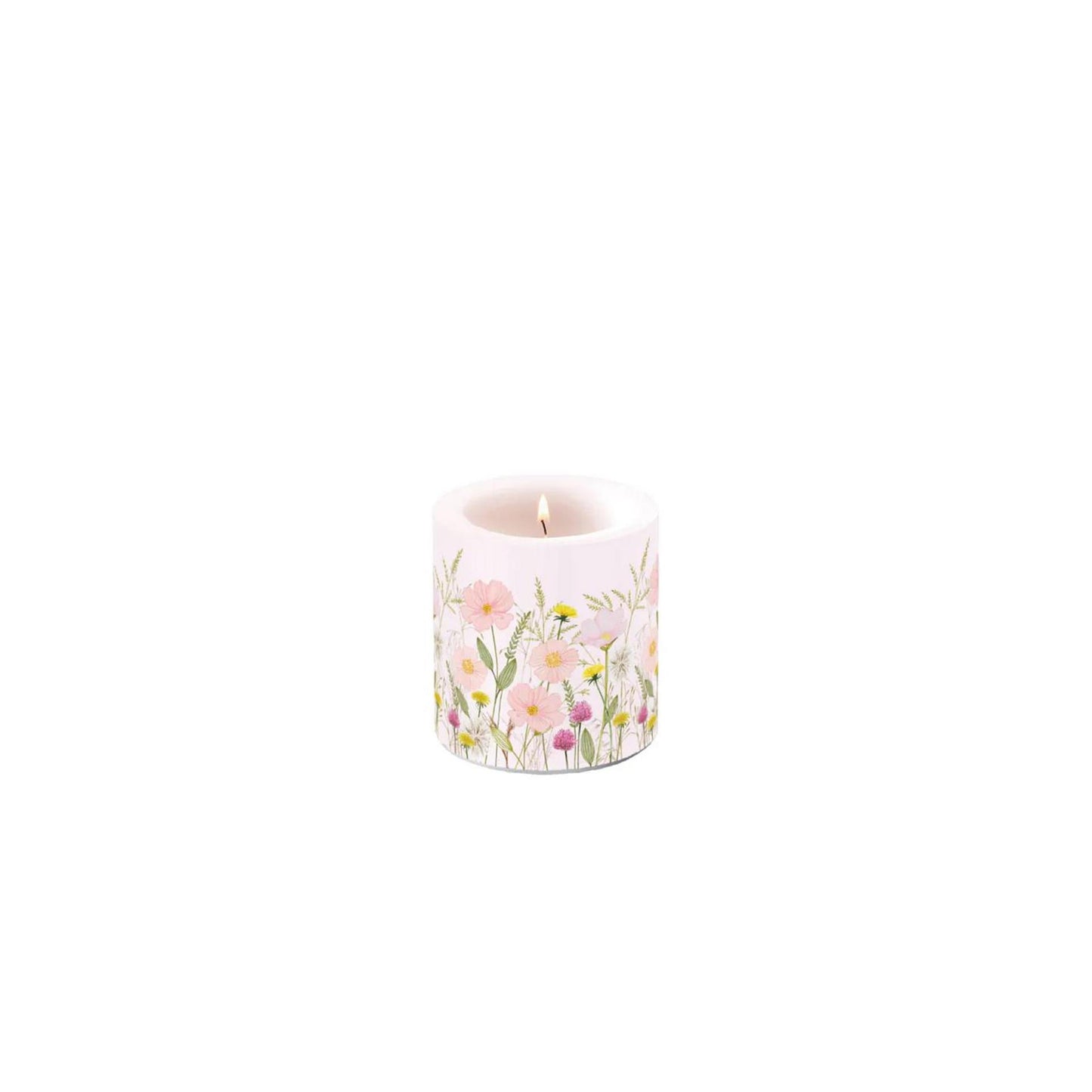 Ambiente kaars small pastel flowers roze