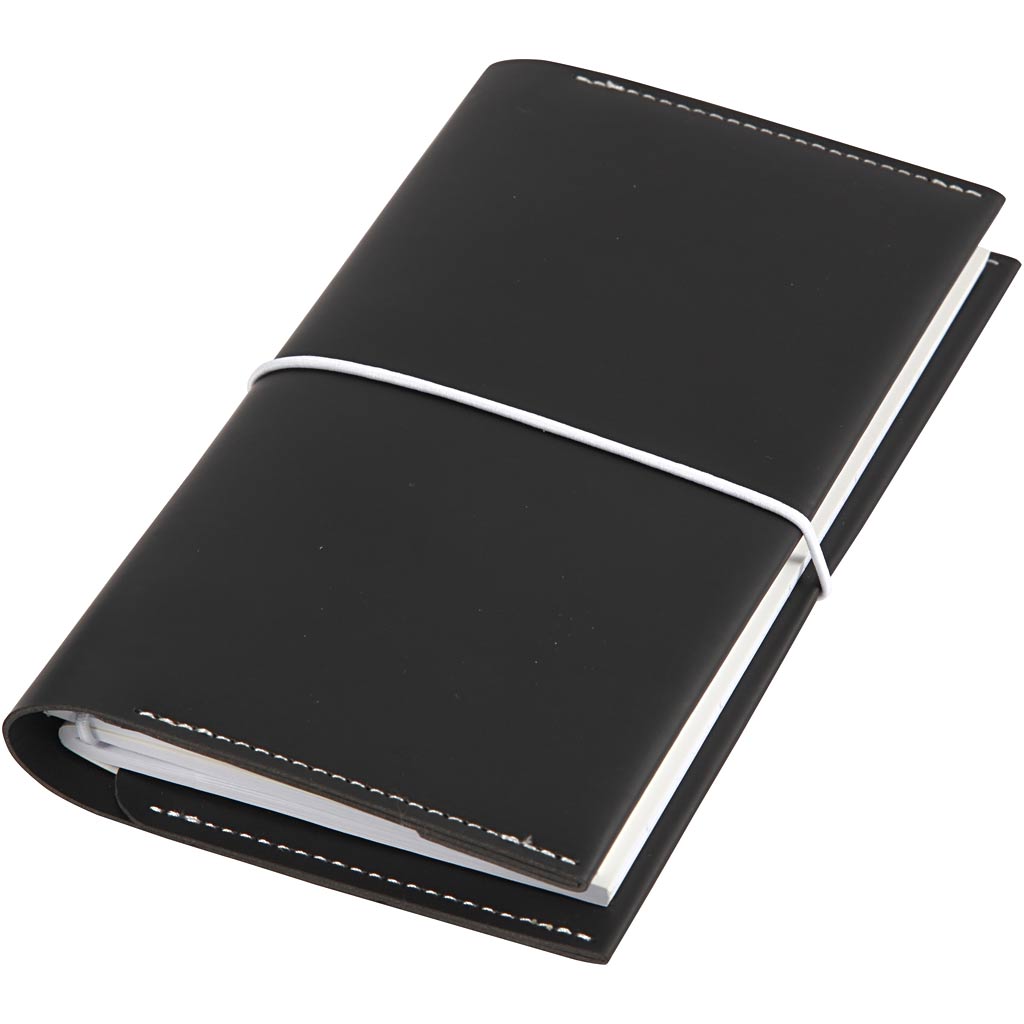 Planner bulletjournal, afm 10x18x1,5 cm, elastieksluiting, zwart, 1 stuk