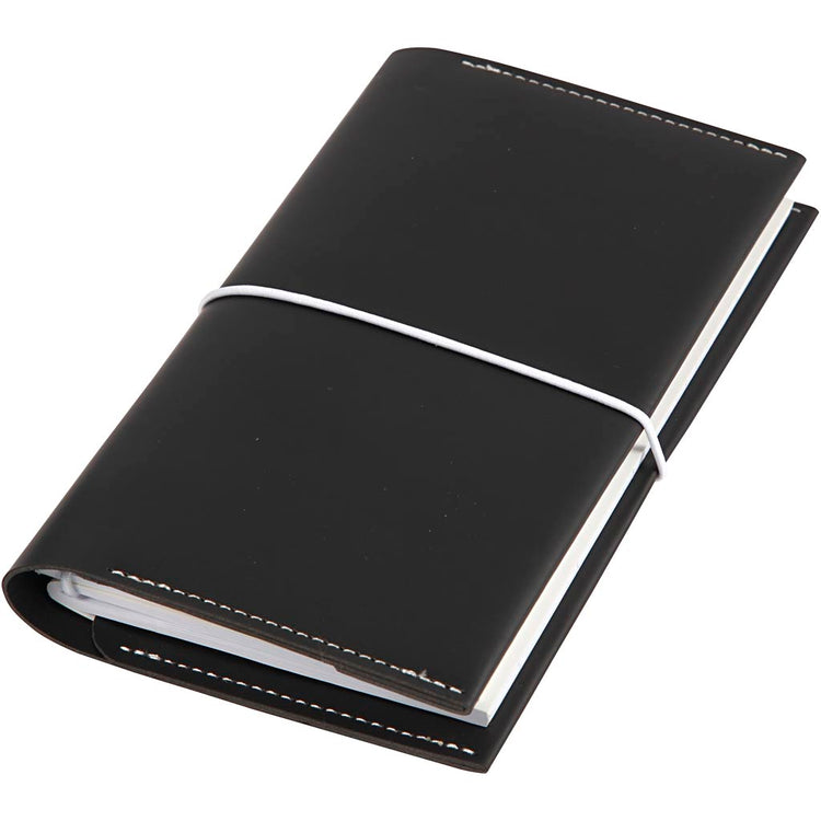 Planner bulletjournal, afm 10x18x1,5 cm, elastieksluiting, zwart, 1 stuk