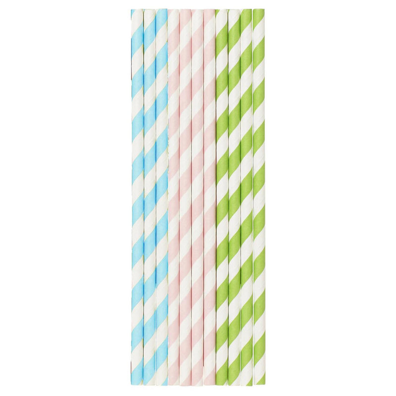 Duni papieren rietjes pastels 20cm 25st