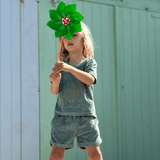 Leopard | groen jongens set strand - terry - afbeelding 2