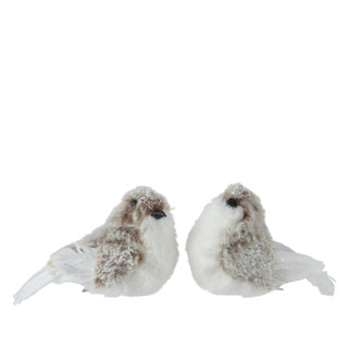 Kaemingk vogel kunstbont op clip 2assl.12cm x w.6cm x h.8cm | 4 stuks