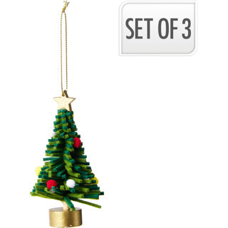 No brand kerstboom vilt 10cm set3 | 6 stuks