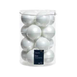 Kaemingk kerstballen glas enamel,matt mixdia8cm