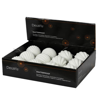 Kerstbal op draad foam 2assdia8cm | 12 stuks