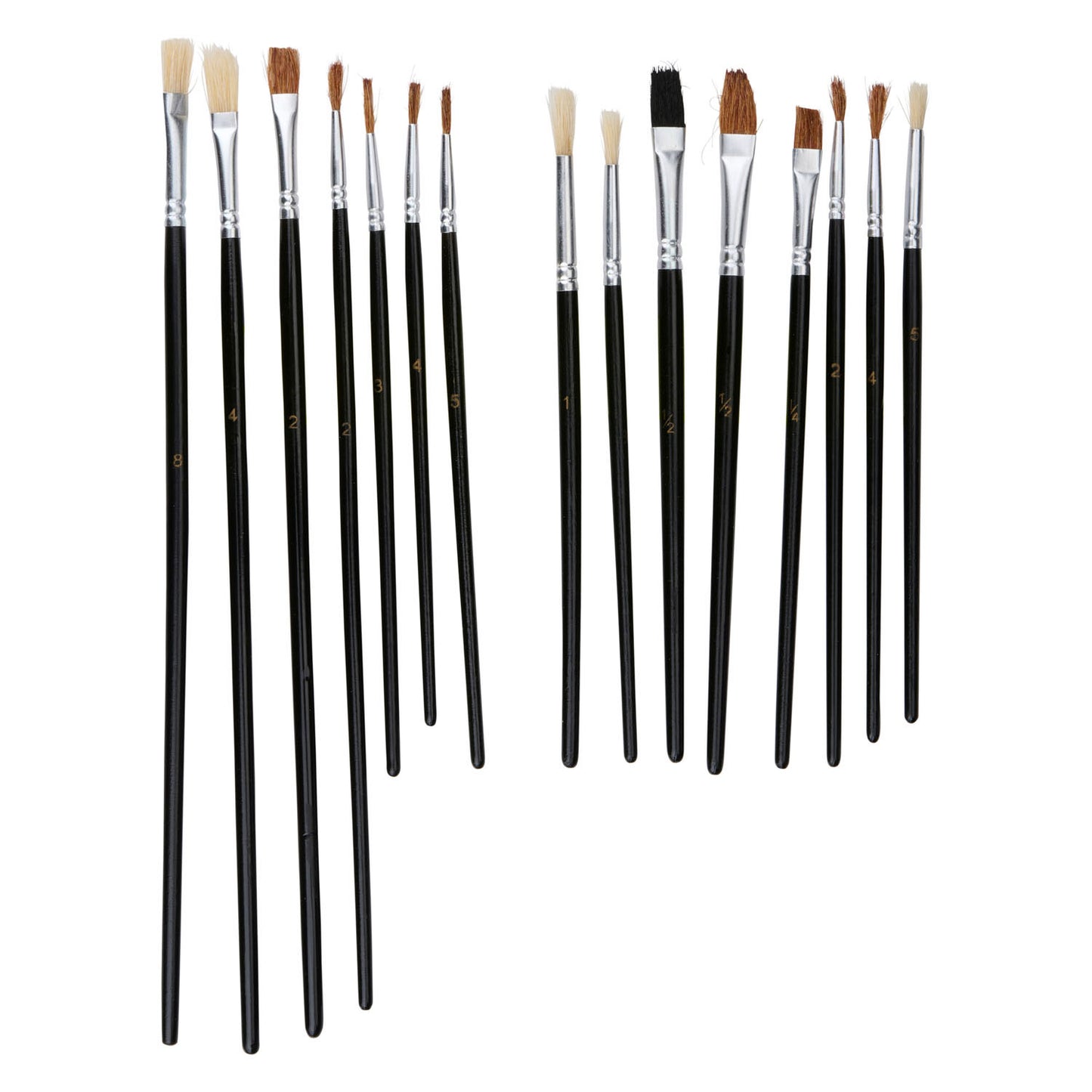 Penselen en palet, 16dlg.