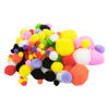 Gekleurde pompons, 100st.