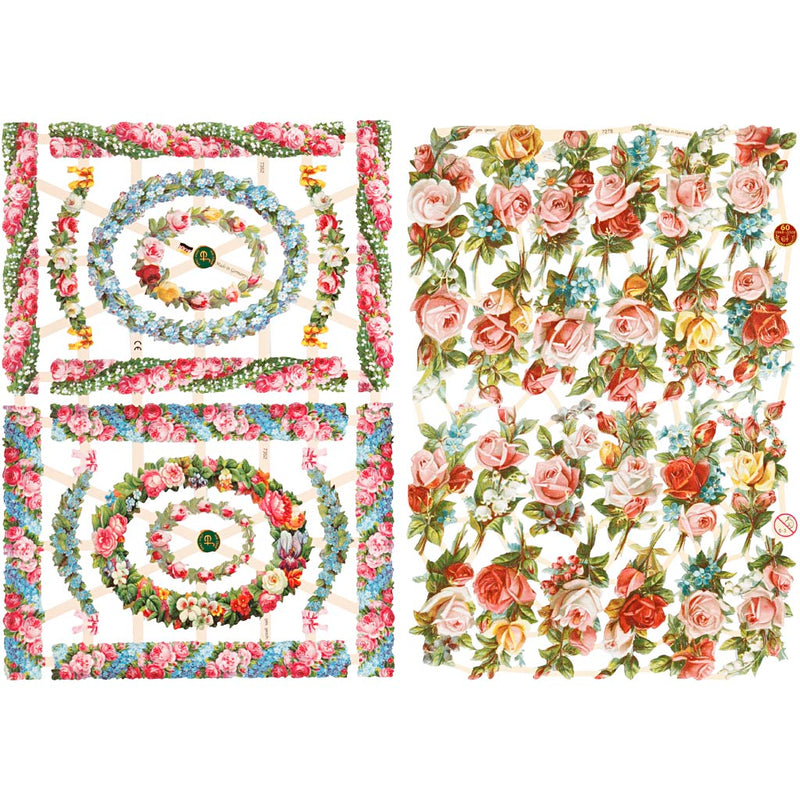 Https: www.cchobby.nl vintage-plaatjes-kleine-bloemen-vel-16-5x23-5-cm-2-vel-1-doos