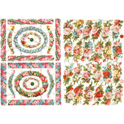 Https: www.cchobby.nl vintage-plaatjes-kleine-bloemen-vel-16-5x23-5-cm-2-vel-1-doos - afbeelding 1