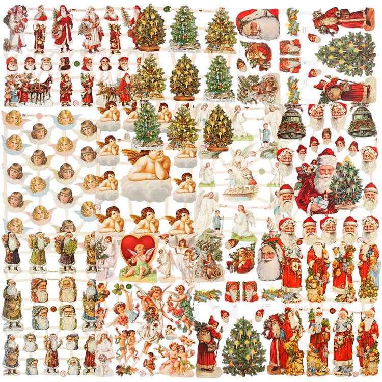 Vintage plaatjes, kerstmis, vel 16,5x23,5 cm, 30 vel 1 doos