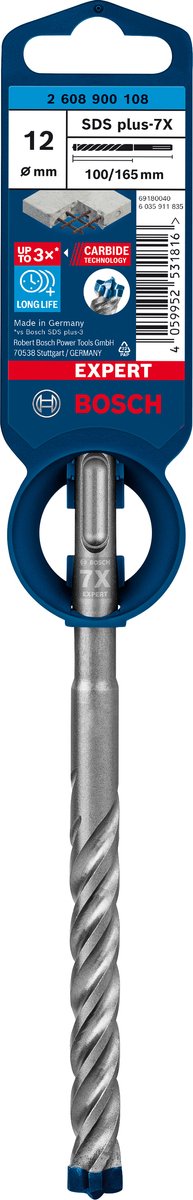 Bosch expert sds plus-7x hamerboor 12 x 100 x 165 mm