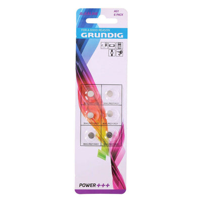 Batterij knoopcel ag1, 6st.