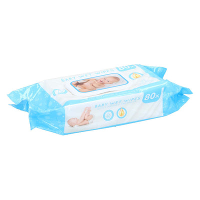 Babydoekjes vochtig, 80 stuks per pak