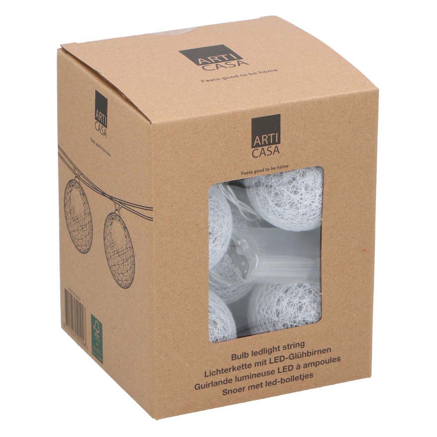 Arti casa snoer met 10 led-bolletjes