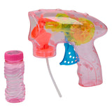 Eddy toys bellenpistool met licht - bubble gun with light 2 stuks - bellenpistool 60 ml inclusief bellenblaasvloeistof - automatisch bellenpistool op batterijen - 1 willekeurige kleur - afbeelding 3