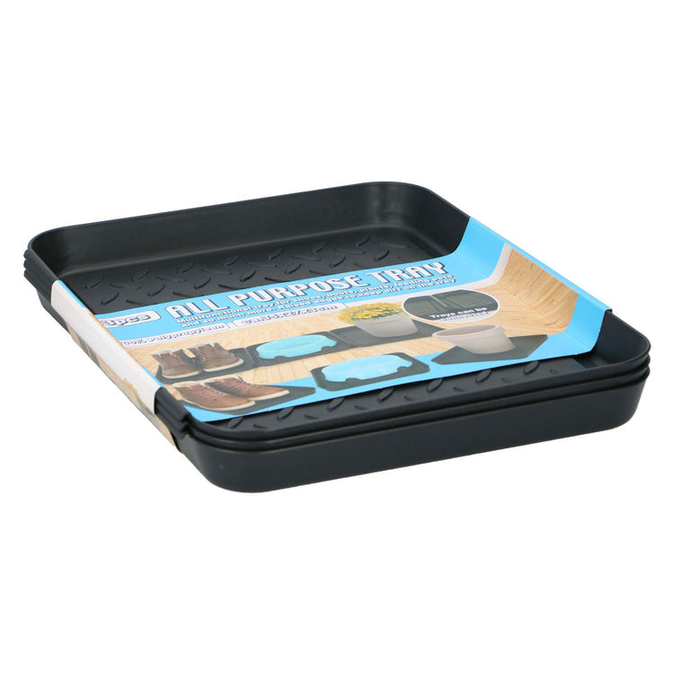 Tom multifunctionele bakken 35x27.5x3 cm 3 stuks zwart