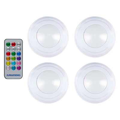 Kleurveranderende draadloze ledlamp, set van 4