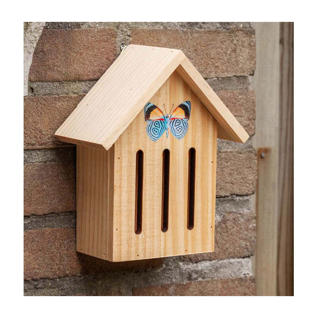 Houten insectenhotel vlinders bijen