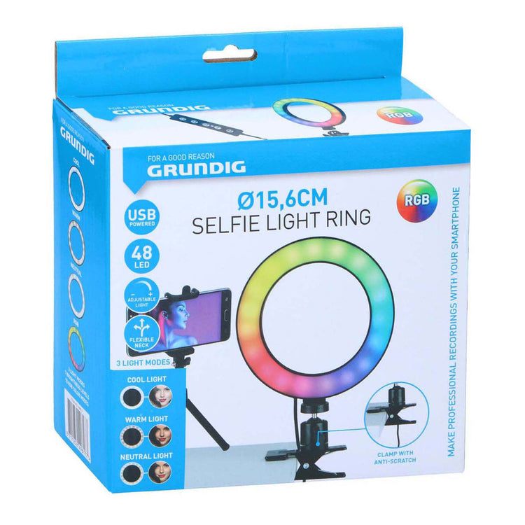 Grundig selfie lichtring 48led - 15,6cm