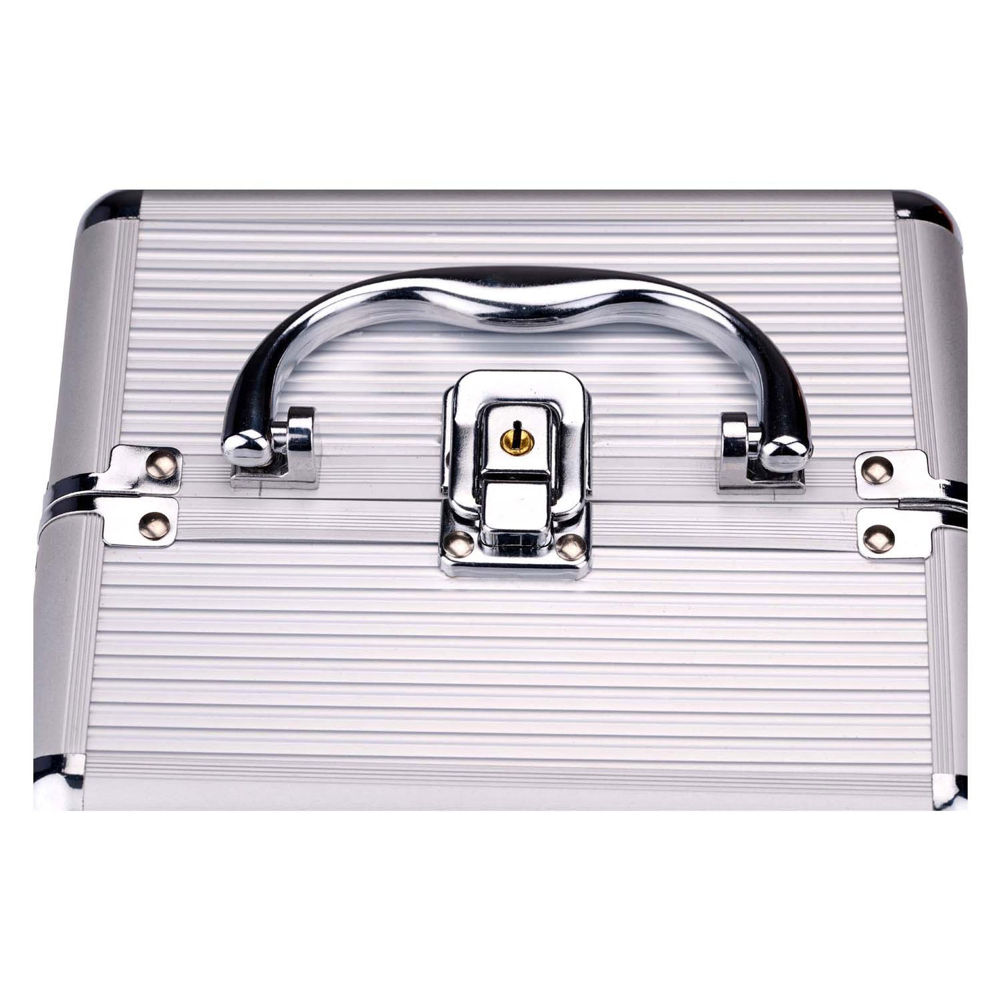 Metalen make-up koffer - beautycase - 18x15cm