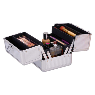 Make-up koffer zilver