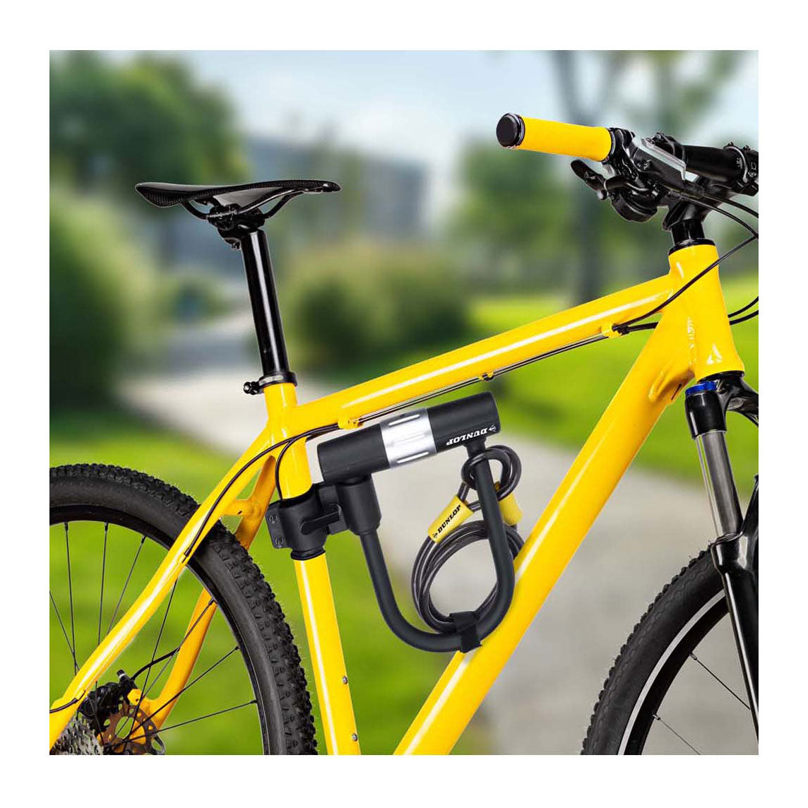 Dunlop frame u-slot met kabel en houder