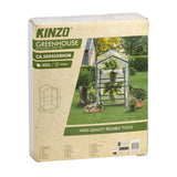 Kinzo broeikas kweekkas 45 x 50 x 80 cm - tuinkas met 2 verdiepingen - compacte broeikast voor planten en kweekbak - weerbestendig en transparant - afbeelding 2