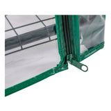 Kinzo kweekkas - broeikas tuinkas 69x49x125 cm - kweekbak met 3 verdiepingen - transparant broeikast design met ritssluiting - broeikas kweekkas voor groenten kweken - groen - afbeelding 4