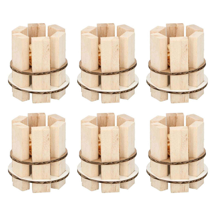 Houten aanmaakblokjes van hout, 6-pack