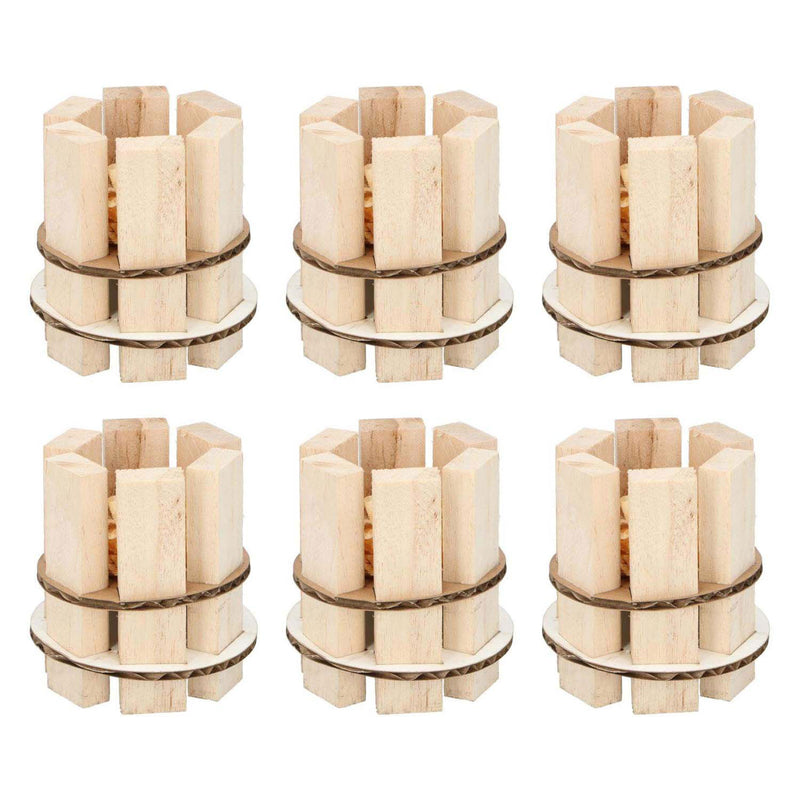 Houten aanmaakblokjes van hout, 6-pack