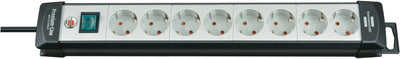 Brennenstuhl premium-line 8x stekkerdoos (zwart lichtgrijs, 1951580101, voor 8 stekkers, 5m)