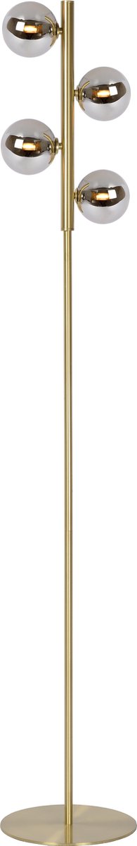 Lucide tycho - vloerlamp - 4xg9 - mat goud messing