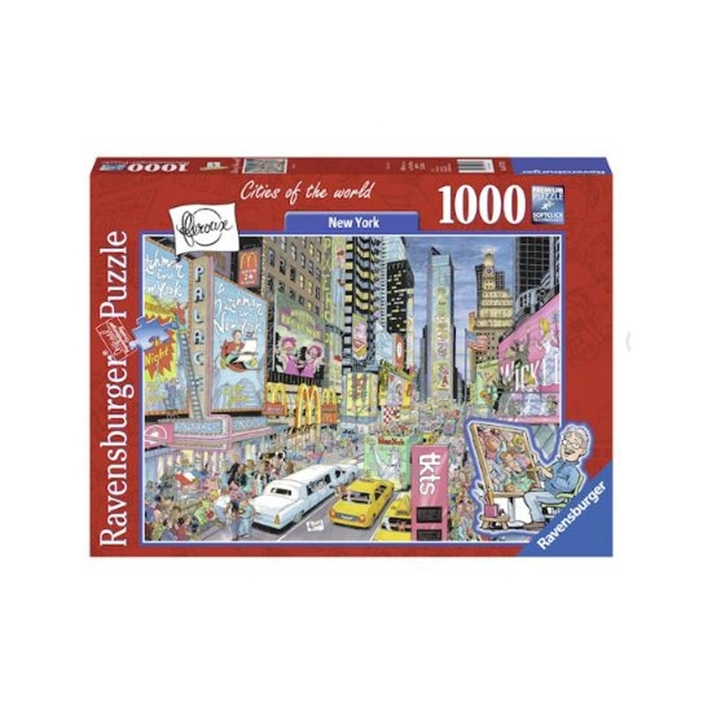 Ravensburger puzzel 1000 stukjes fleroux: new york city, leeftijd: vanaf 14 jaar afmeting:ca. 50x70 cm