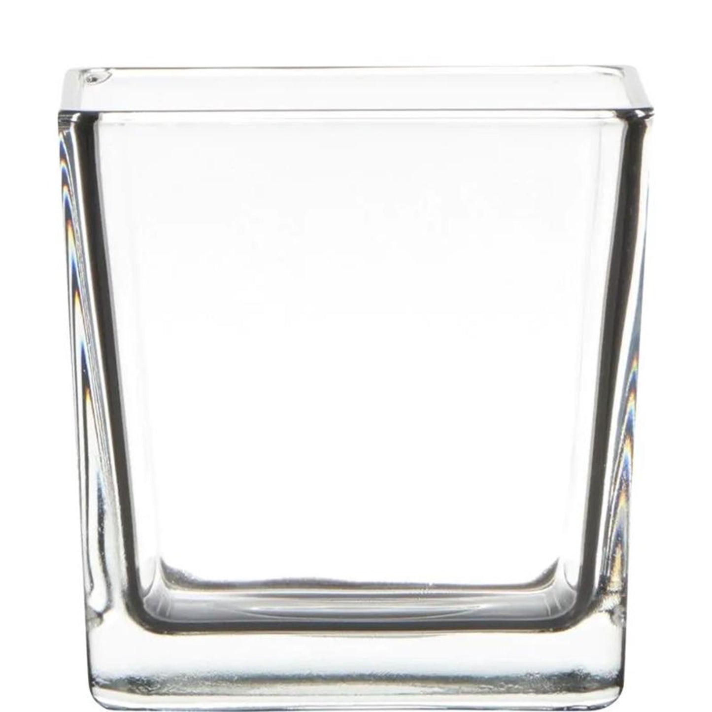 Hakbijl glass glazen vaas kubus 10x10x10cm