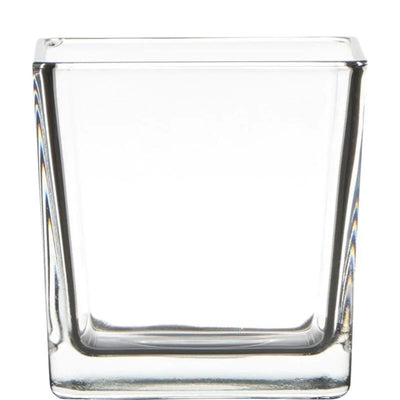 Hakbijl glass glazen vaas kubus 10x10x10cm