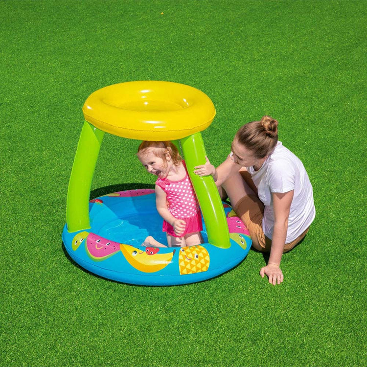 Bestway babybad fruit met zonnescherm, 91x81cm