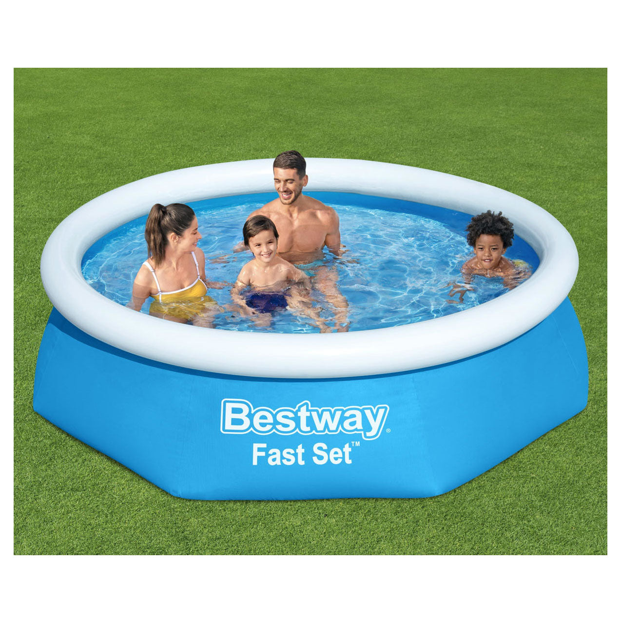 Bestway Zwembad Fast Set opblaasbaar rond 244x66 cm 57265