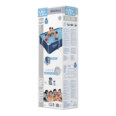 Bestway zwembad steel pro set rechthoek, 300cm
