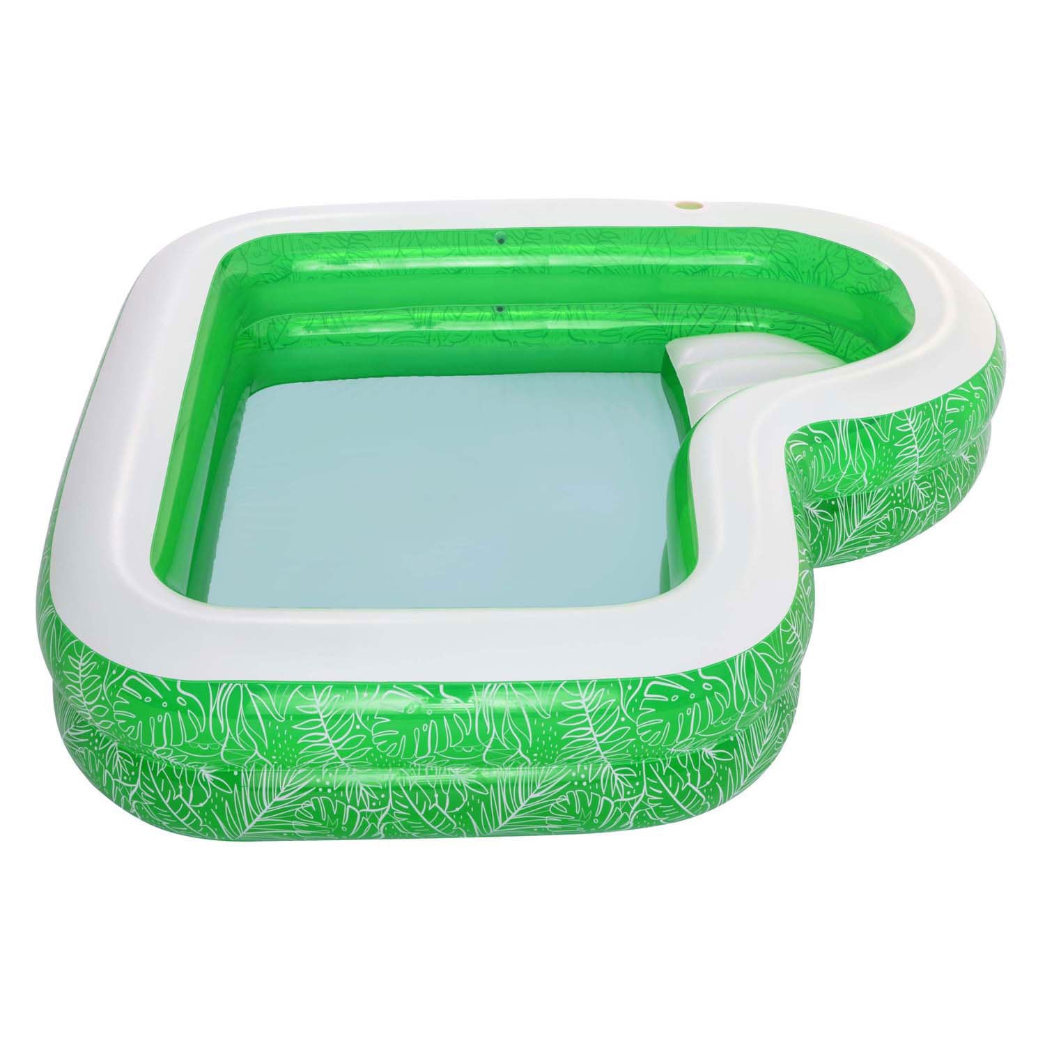Bestway familiebad rechthoek tropical paradise met zitje, 231cm