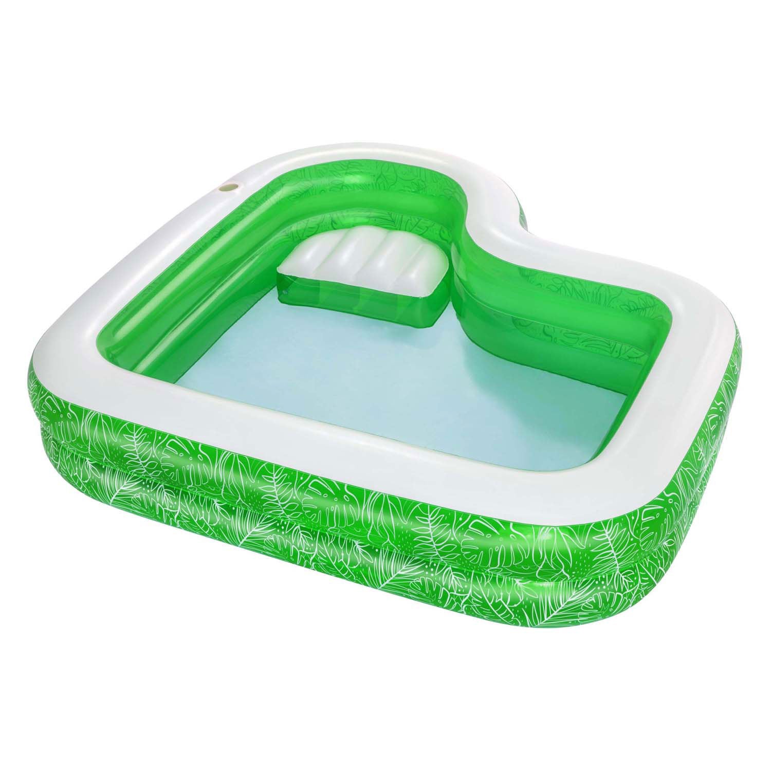 Bestway familiebad rechthoek tropical paradise met zitje, 231cm