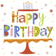 Duni servetten happy b-day colour 33x33cm 20-delig